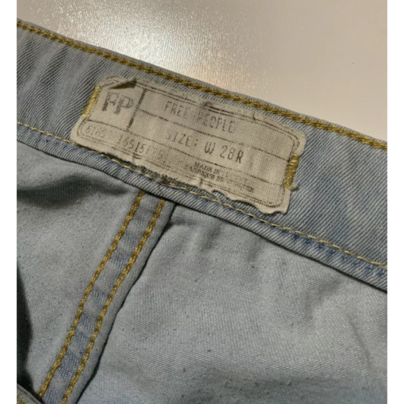 Free People Reworked Up-cycled Bell Bottom Flare Denim Jeans Art to Wear. 28 - Picture 7 of 10